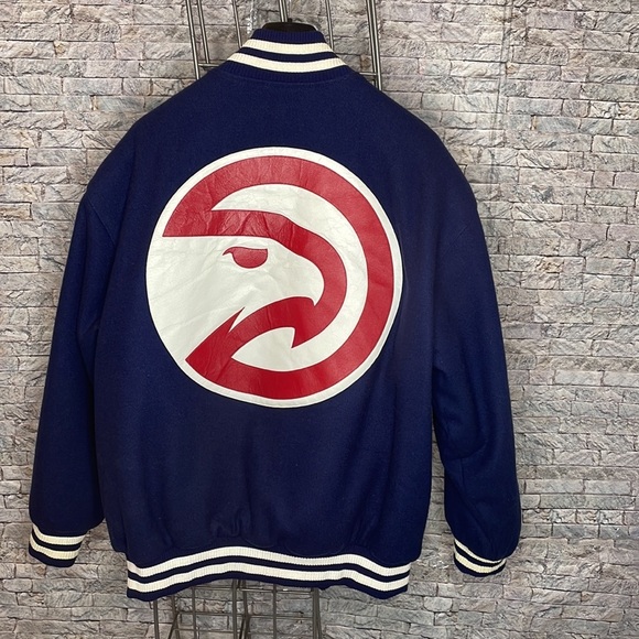 🔥🔥🔥ATL HAWKS VINTAGE WOOL BOMBER JACKET W Leather Lettering Size: XXL🥶🔥🔥🔥 - Picture 8 of 17